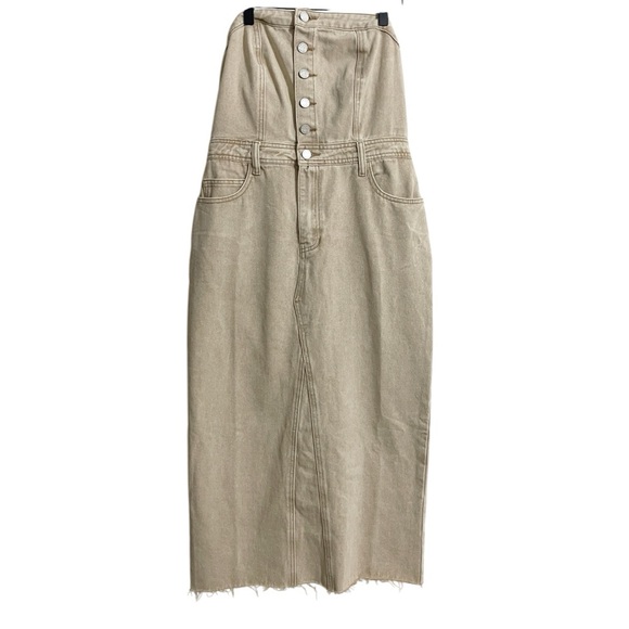 Sincerly Jules New  Strapless Button-Down Dress Size M - Picture 1 of 3